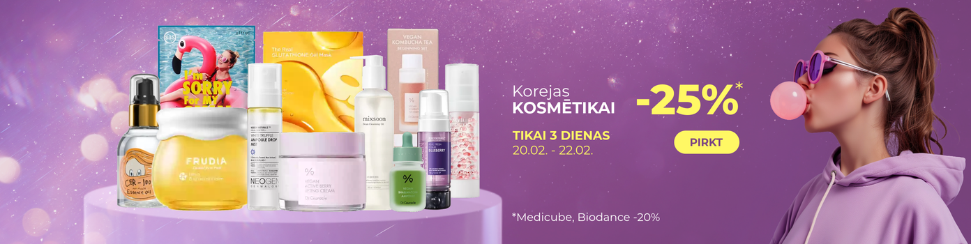 -25% Korejas kosmētikai. Tikai 3 dienas.