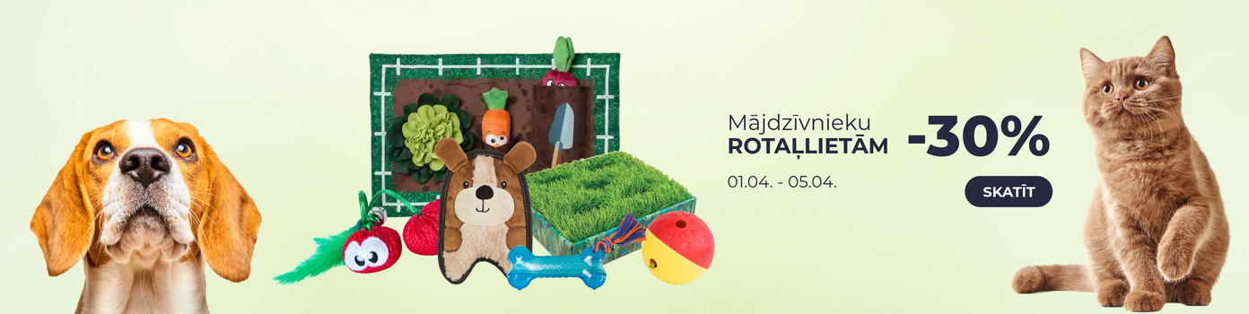 Mājdzīvnieku rotaļlietām -30%