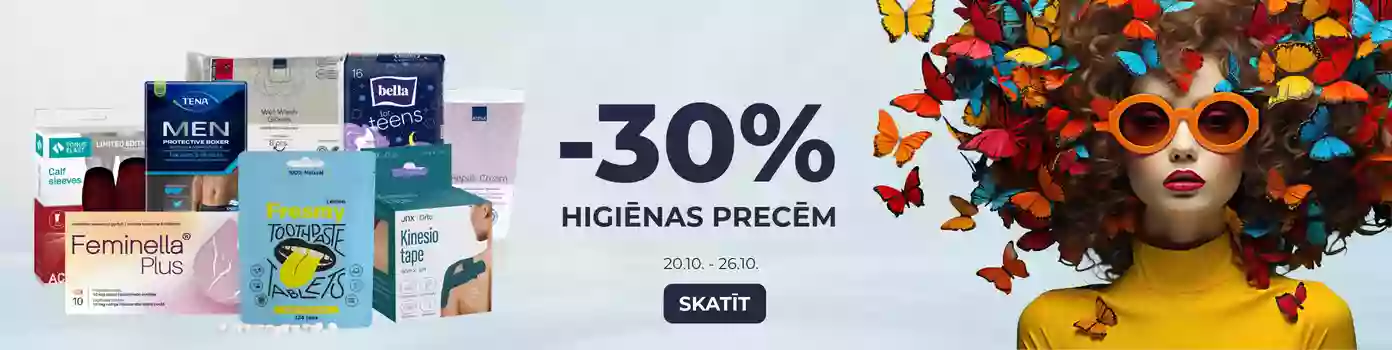 Atlaides no -30%  higiēnas precēm
