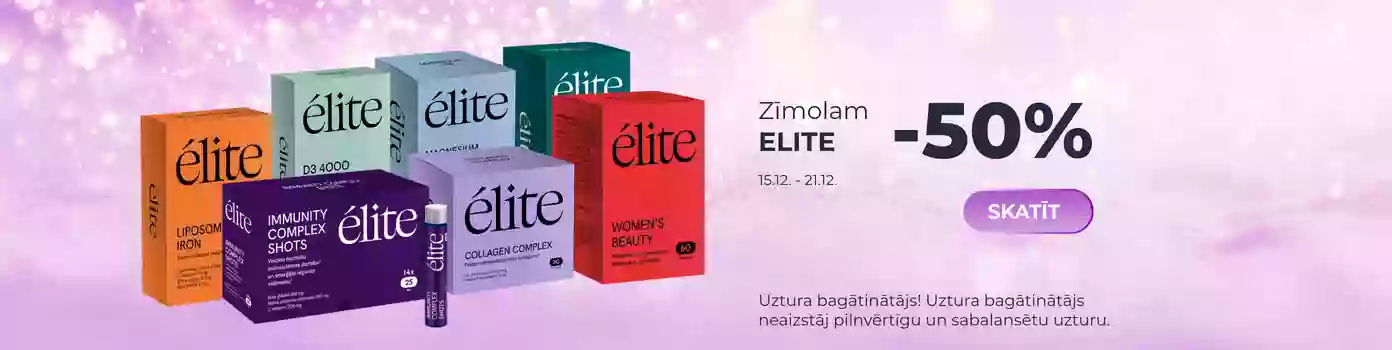-50% Zīmolam ELITE.