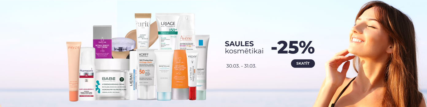 Sauļošanās kosmētikai -25%
