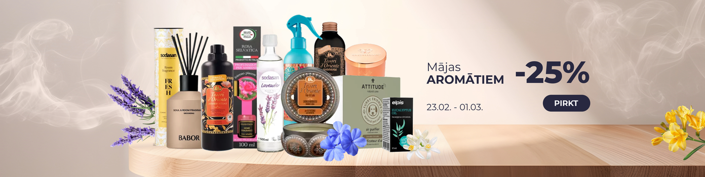 -25% Mājas aromātiem.