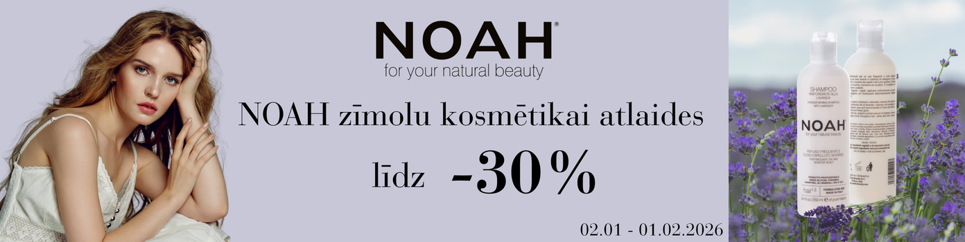 Noah zīmola kosmētikai līdz -30%
