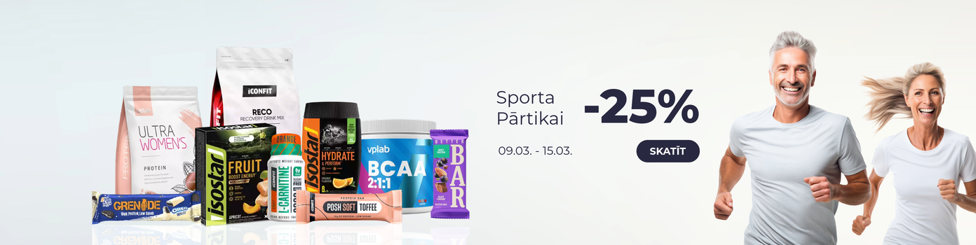 -25% Atlaides sporta pārtikai, tikai šonedēļ, līdz 15.03.