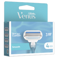 GILLETTE Venus Smooth skuvekļu maināmās kasetnes, 4 gab.