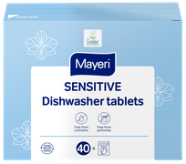 MAYERI Hipoalerģisks Sensitive tabletes trauku mazgājamai mašīnai, 40 gab.