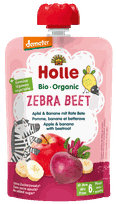 HOLLE Ābolu, banānu un biešu biezenis, 100 g