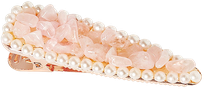 CRYSTALLOVE Rose Quartz matu sprādze, 1 gab.