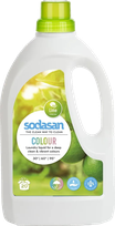 SODASAN Krāsainiem Audumiem Ar Laima Aromātu šķidrais veļas mazgāšanas līdzeklis, 1500 ml