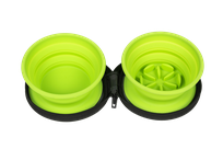 KIWI WALKER Double Slowfeeder, Zaļa, Ceļojumu bļoda, 1 gab.