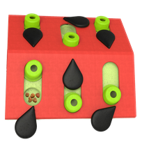 CATSTAGES Puzzle & Play Melon Madness, Sarkana rotaļlieta, 1 gab.