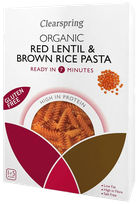 CLEARSPRING Organic Gluten Free Red Lentil & Brown Rice makaroni, 250 g