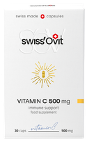 SWISS OVIT Vitamin C 500 mg kapsulas, 30 gab.