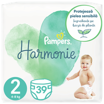 PAMPERS Harmonie 2 (4-8 kg) autiņbiksītes, 39 gab.