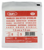 OLKO  8 kārtu 7.5 x 7.5 cm marles salvetes, 5 gab.
