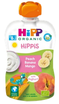 HIPP persiku, banānu, mango, no 6 mēn biezenis, 100 g