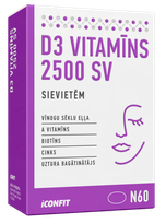 ICONFIT D3 Vitamīns 2500 sievietēm kapsulas, 60 gab.