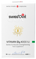 SWISS OVIT Vitamīns D3 4000 IU mīkstās kapsulas, 30 gab.