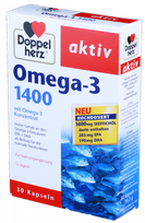 DOPPELHERZ Activ Omega-3 1400 mg tabletes, 30 gab.