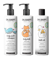 OH, BABY! Bath oil + Body Wash / Shampoo + Body Milk dāvanu komplekts, 1 gab.