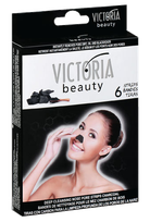 VICTORIA BEAUTY Sloksnes ar kokogli dziļai deguna ādas attīrīšanai maska, 6 gab.