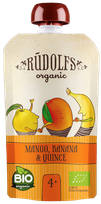 RŪDOLFS Mango, Banāns, Cidonija BIO 4+ biezenis, 110 g