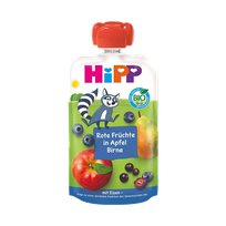 HIPP sarkanie augļi ābolu bumbieru, no 1 gada biezenis, 100 g