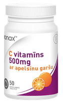 JONAX C Vitamin 500 mg tabletes, 50 gab.