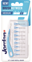 JORDAN Brush Between M (0.6 mm) zobstarpu birstīte, 10 gab.