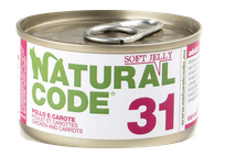 NATURAL CODE 31 Vista Un Burkāni konservi kaķiem, 85 g