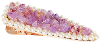 CRYSTALLOVE Amethyst matu sprādze, 1 gab.
