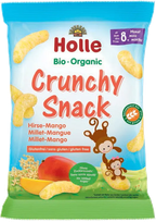 HOLLE Prosas un mango kraukšķi mazuļiem no 8 mēnešu vecuma uzkoda, 25 g