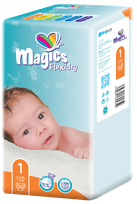 MAGICS Flexidry Newborn 1 (2-5 kg) autiņbiksītes, 50 gab.