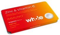 WHOLE Zinc & Vitamin C pastilas, 15 gab.
