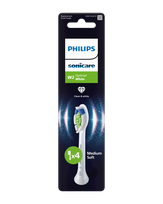 PHILIPS Sonicare Optimal White (balti) elektriskās zobu birstes uzgaļi, 4 gab.