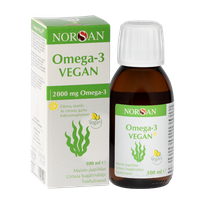 NORSAN NORSAN OMEGA-3 VEGAN ar citronu garšu, 100 ml eļļa eļļa, 100 ml
