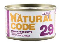 NATURAL CODE 29 Tuncis Un Šķiņķis konservi kaķiem, 85 g