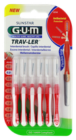 GUM Trav-Ler 0,8 mm zobstarpu birstīte, 6 gab.