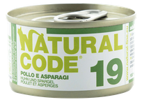 NATURAL CODE 19 Vista Un Sparģeļi konservi kaķiem, 85 g