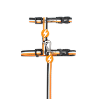 DASHI Stripes3 Orange&Black pavada, 1 gab.