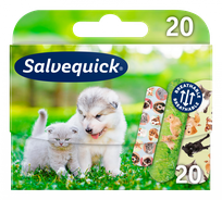 SALVEQUICK Animals Bērniem plāksteris, 20 gab.