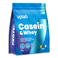 VPLAB Casein & Whey Vanilla Flavour pulveris, 500 g