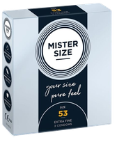 MISTER SIZE 53/180 mm prezervatīvi, 3 gab.
