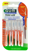 GUM Trav-Ler 0,9 mm zobstarpu birstīte, 6 gab.