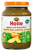 HOLLE Spinātu un kartupeļu biezenis, 190 g