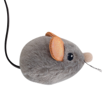 CATSTAGES Squeak Squeak Mouse, Pelēka rotaļlieta, 1 gab.