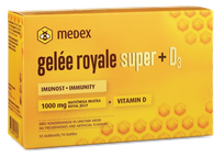 MEDEX Gelée Royale Super + D3 shot (9 ml) pudelītes, 16 gab.