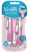 GILLETTE Venus Smooth Sensitive vienreizlietojamie skuvekļi, 3 gab.