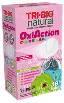 TRI-BIO OxiAction Color Safe tabletes traipu tīrīšanai, 18 gab.