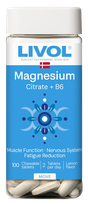 LIVOL  Extra Magnija Citrāts+B6 košļājamās tabletes, 100 gab.